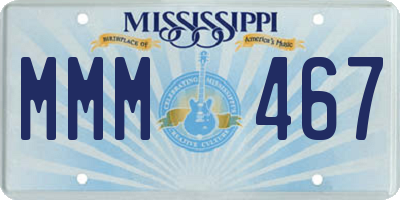 MS license plate MMM467