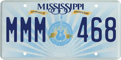 MS license plate MMM468