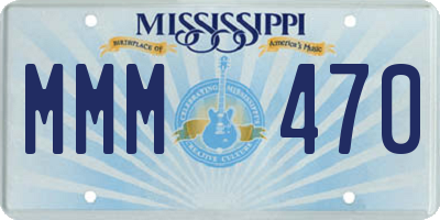 MS license plate MMM470