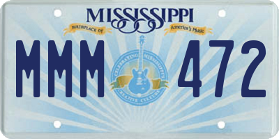 MS license plate MMM472