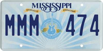 MS license plate MMM474