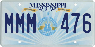 MS license plate MMM476