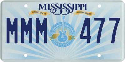 MS license plate MMM477