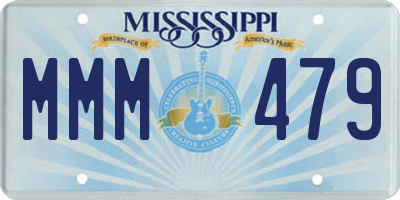 MS license plate MMM479