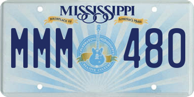 MS license plate MMM480