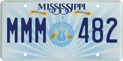 MS license plate MMM482
