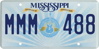 MS license plate MMM488