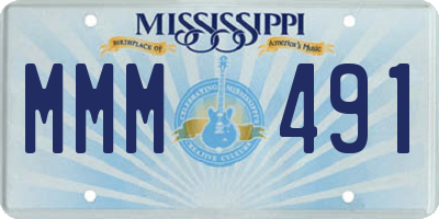 MS license plate MMM491
