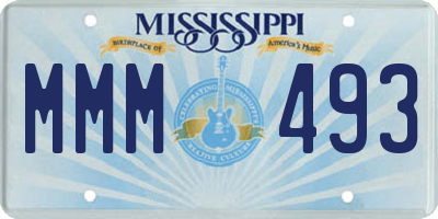 MS license plate MMM493