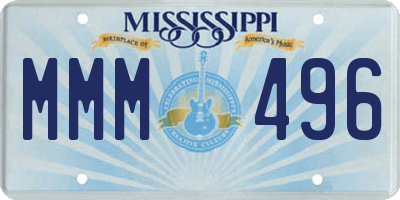 MS license plate MMM496