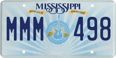 MS license plate MMM498