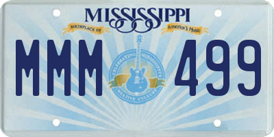 MS license plate MMM499