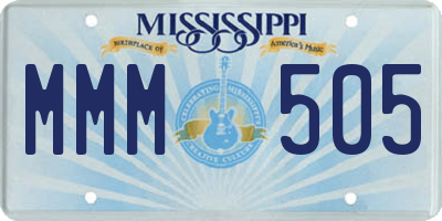 MS license plate MMM505