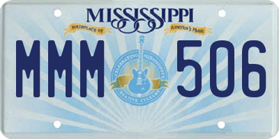 MS license plate MMM506