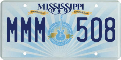 MS license plate MMM508
