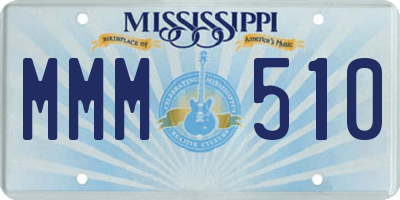 MS license plate MMM510