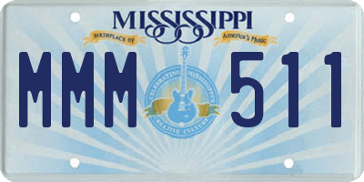 MS license plate MMM511