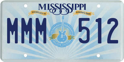MS license plate MMM512