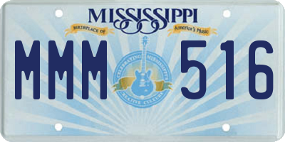 MS license plate MMM516