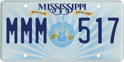 MS license plate MMM517