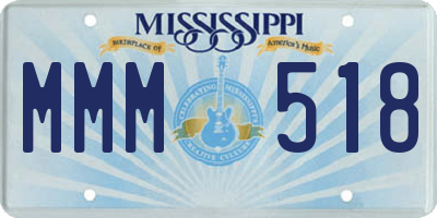 MS license plate MMM518