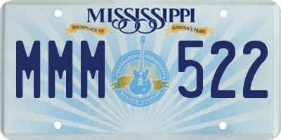 MS license plate MMM522