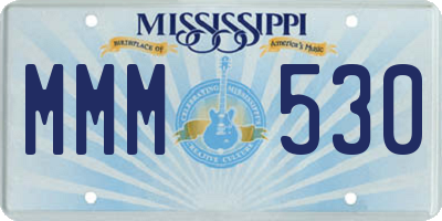 MS license plate MMM530