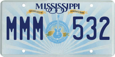 MS license plate MMM532