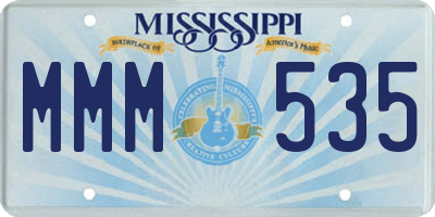 MS license plate MMM535
