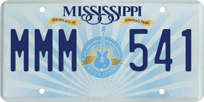 MS license plate MMM541