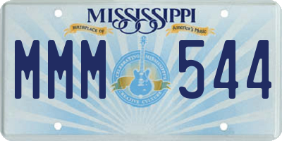 MS license plate MMM544