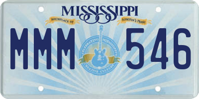 MS license plate MMM546
