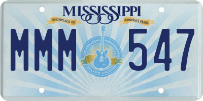 MS license plate MMM547