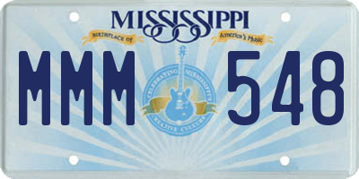 MS license plate MMM548