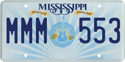 MS license plate MMM553