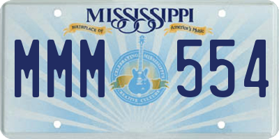 MS license plate MMM554