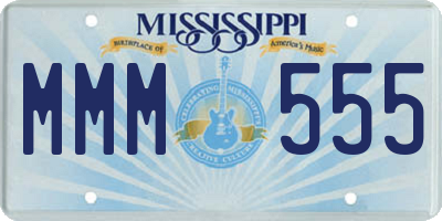MS license plate MMM555