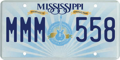 MS license plate MMM558