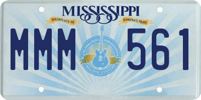 MS license plate MMM561