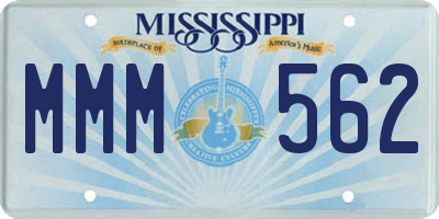 MS license plate MMM562