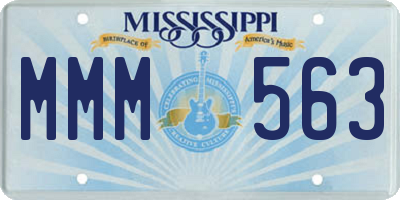 MS license plate MMM563