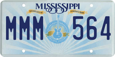 MS license plate MMM564