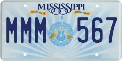 MS license plate MMM567