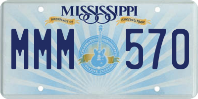 MS license plate MMM570