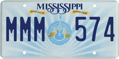 MS license plate MMM574