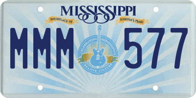 MS license plate MMM577