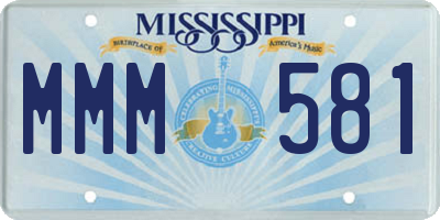 MS license plate MMM581