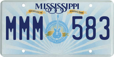 MS license plate MMM583
