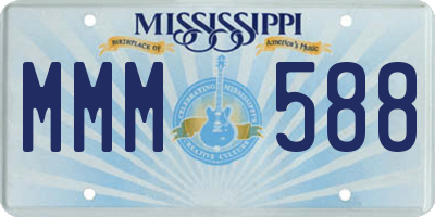 MS license plate MMM588