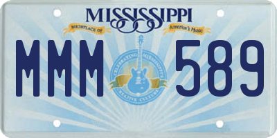 MS license plate MMM589